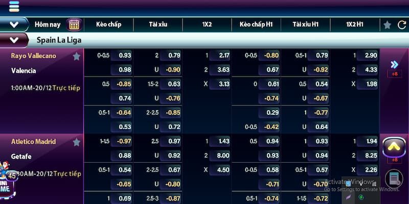 Tổng hợp kèo cược phổ biến trong thể thao 789 Club